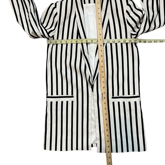 Alice + Olivia Striped Oversized Blazer Black White Size XS - Picture 8 of 13